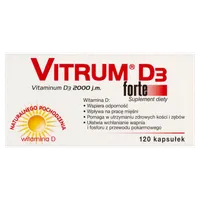 Vitrum D3 Forte, 2000 j.m., 120 kapsułek