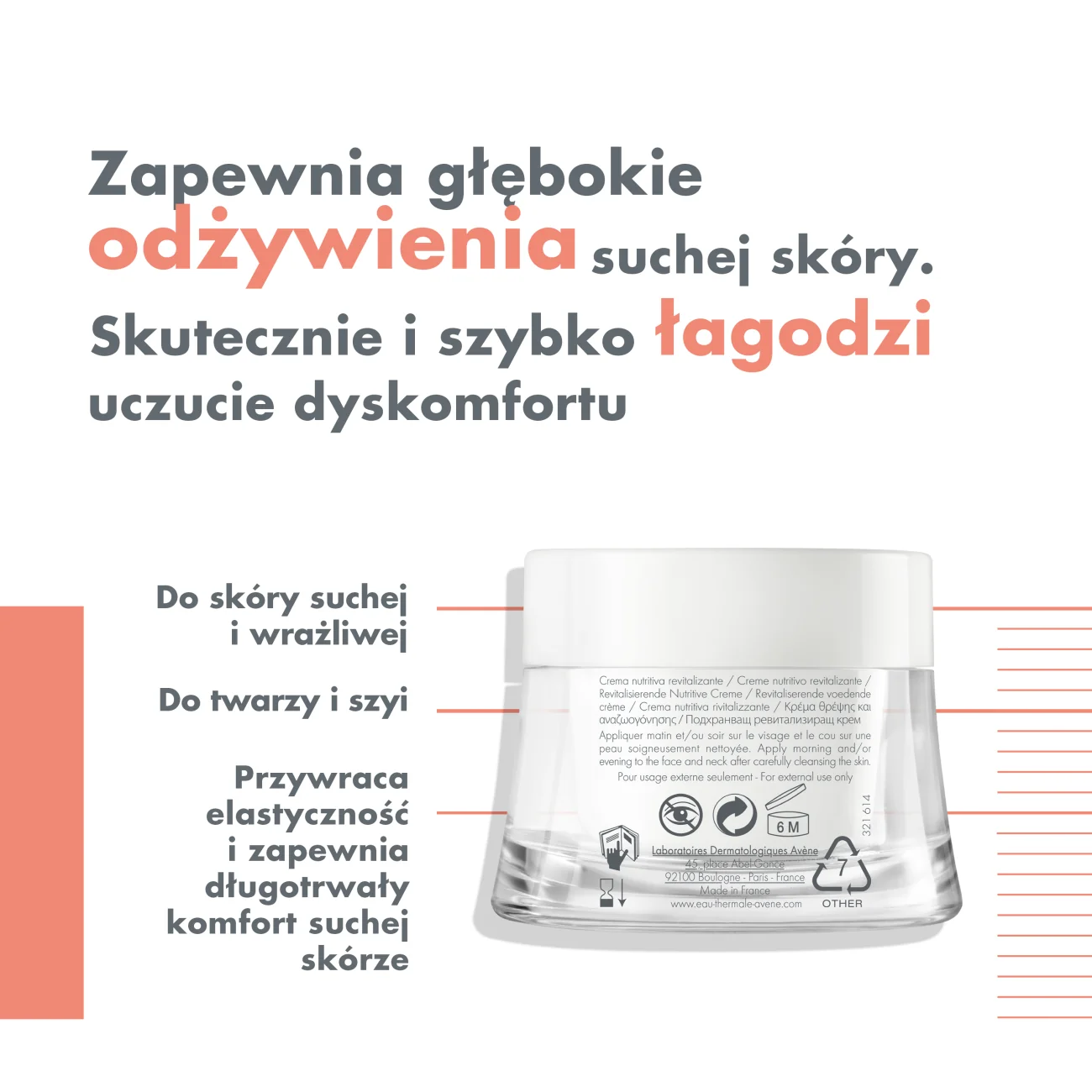 Avene odżywczy krem rewitalizujący, 50 ml