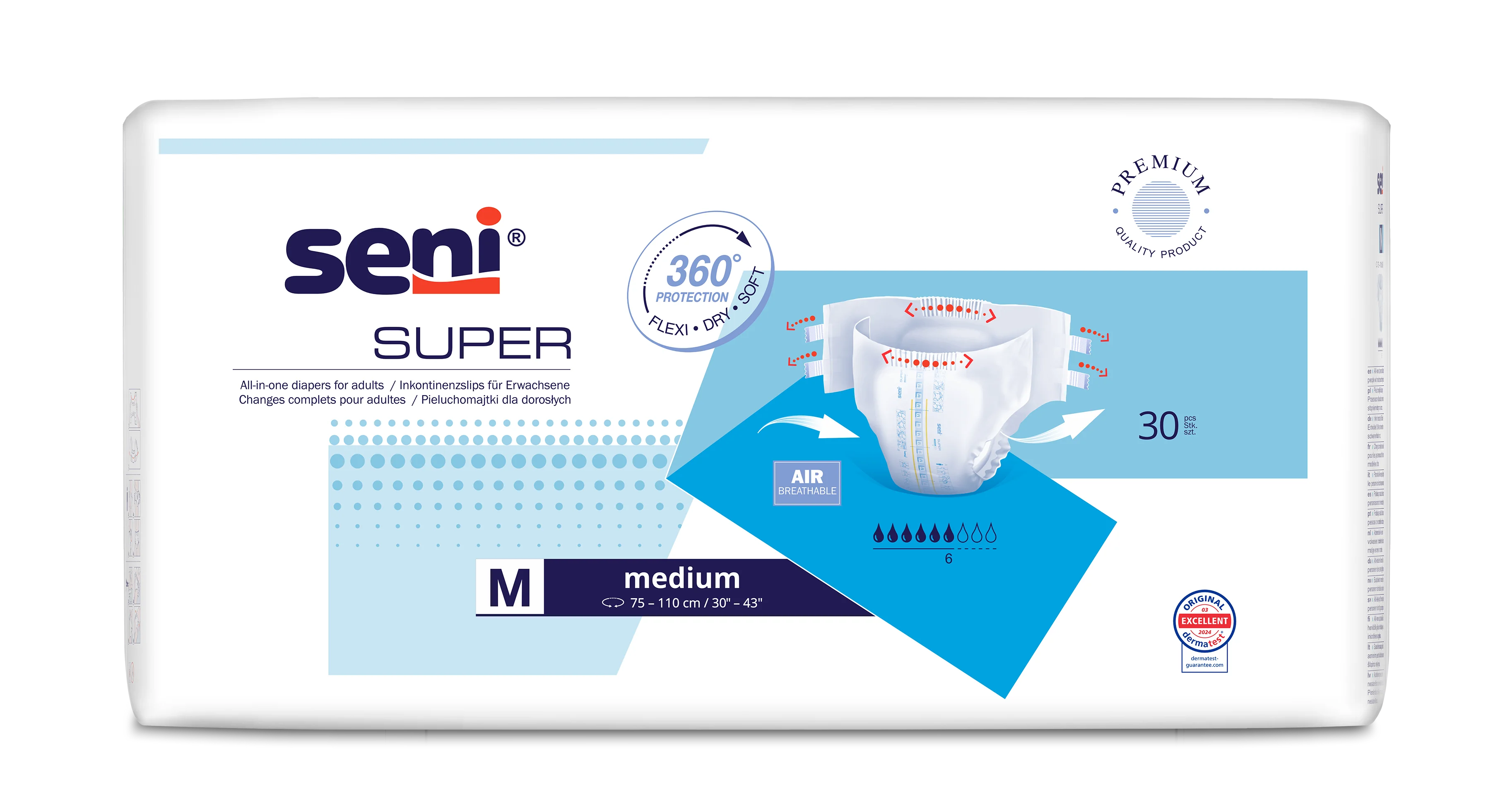 Seni Super pieluchomajtki M, 30 szt.