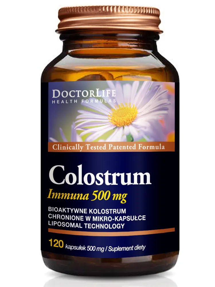 Doctor Life Colostrum Immuna, 500 mg, suplement diety, 120 kapsułek