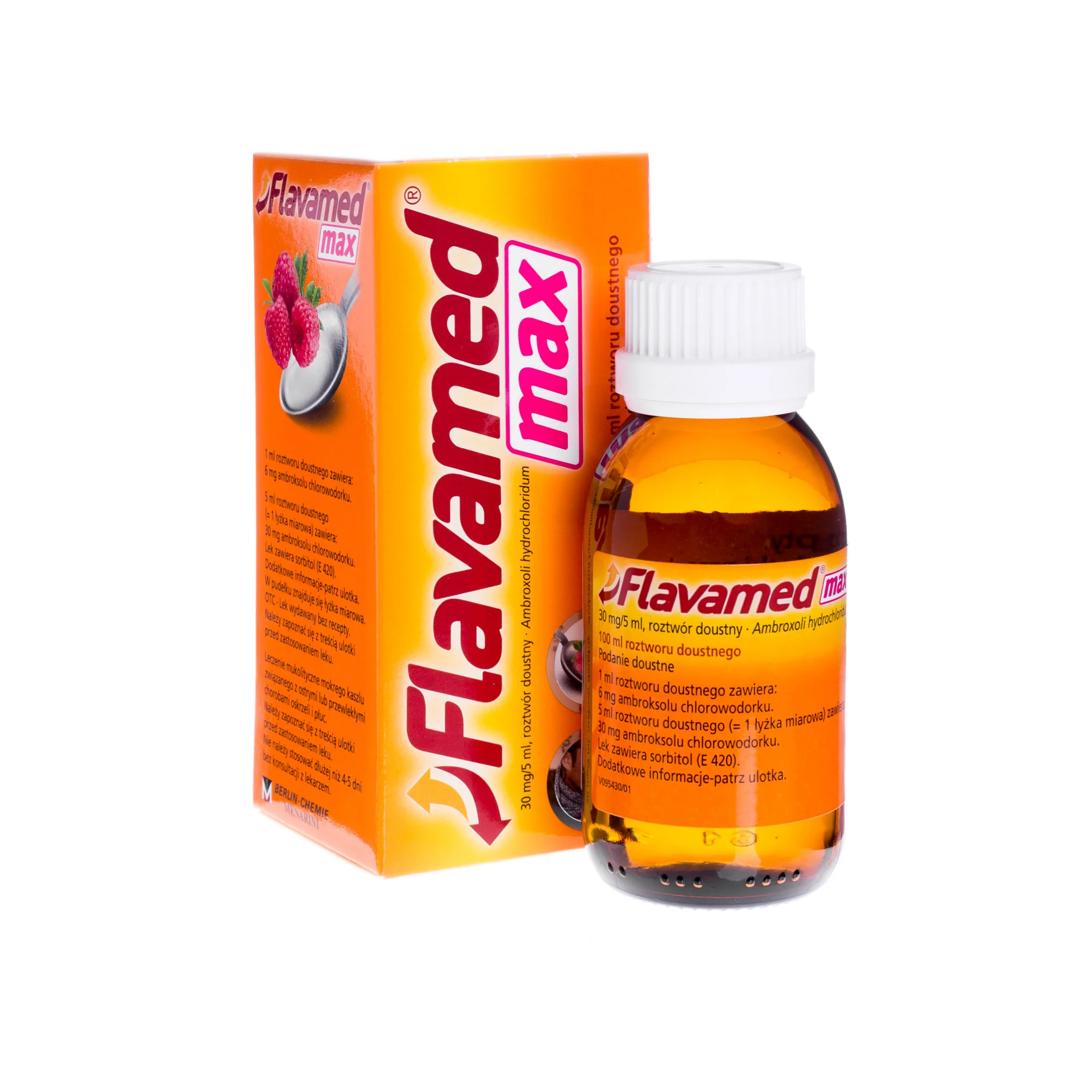 Flavamed max, 30 mg/5 ml, roztwór doustny. 100 ml 