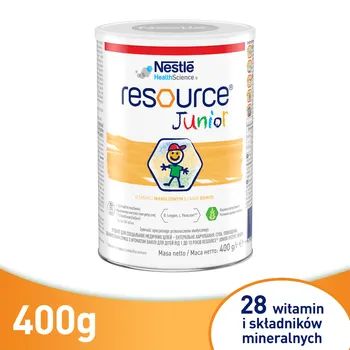 Resource Junior w proszku, smak waniliowy, 400 g 