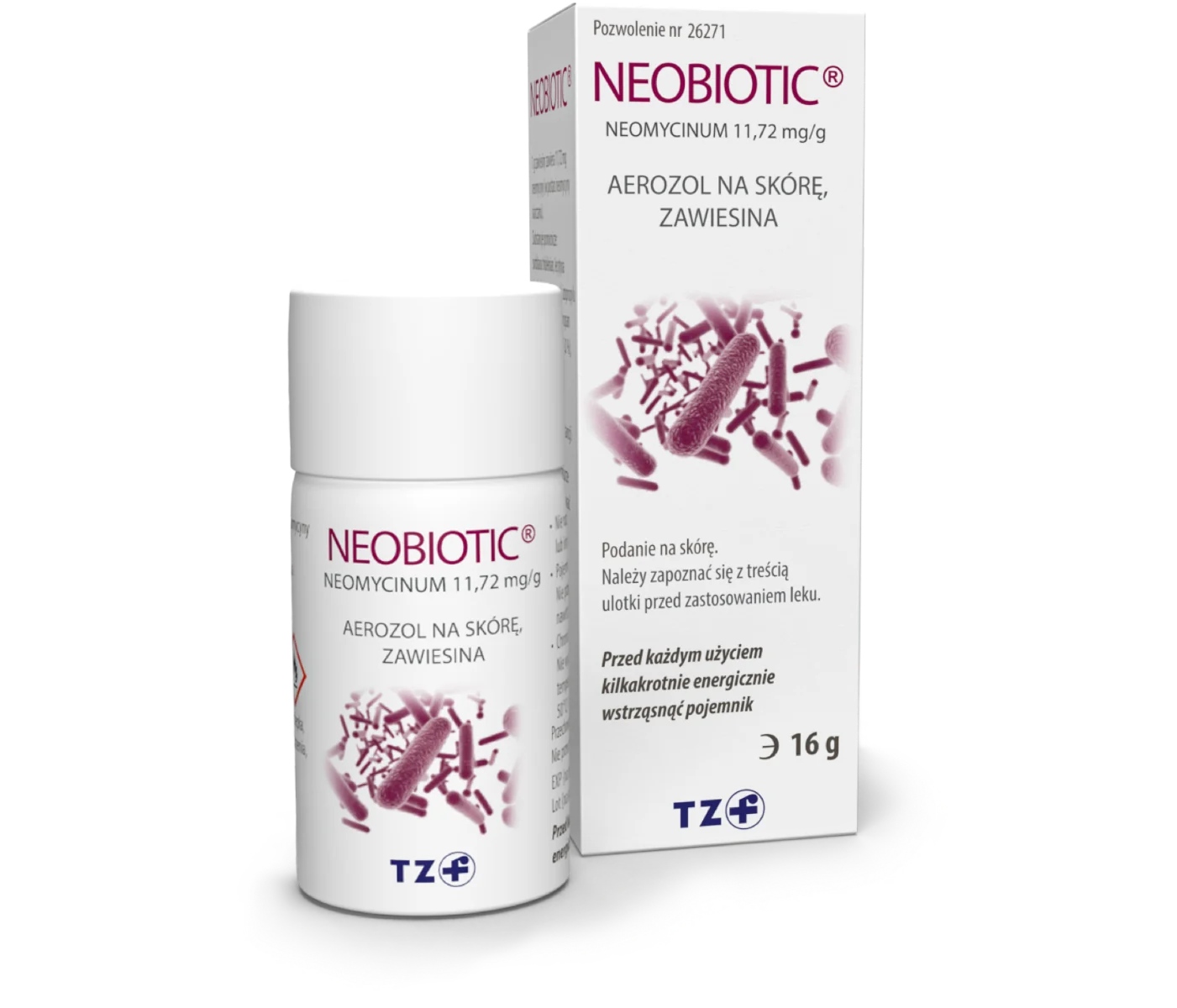 Neobiotic 11,72 mg/g, aerozol na skórę, zawiesina