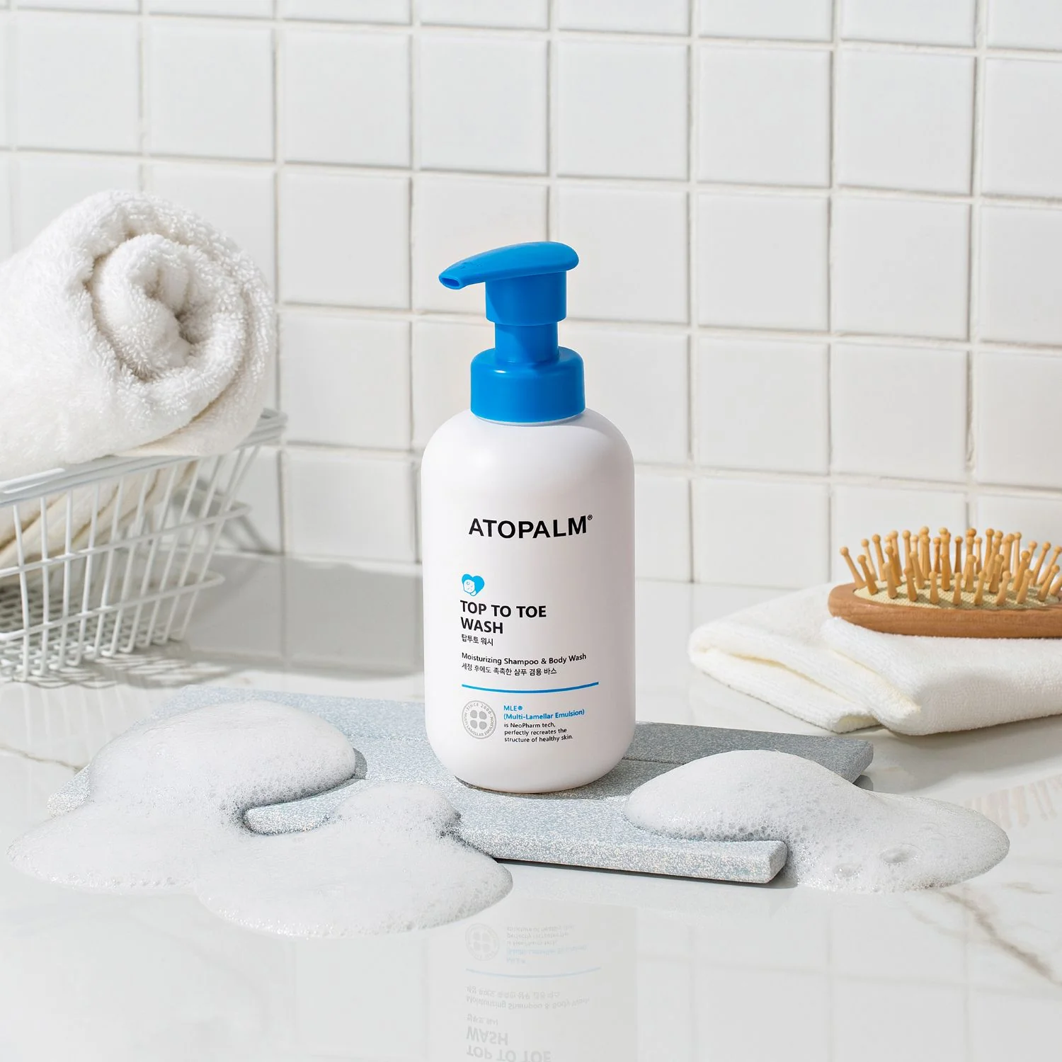 Atopalm Top to Toe Wash delikatny żel myjący dla wrażliwej skóry dzieci i niemowląt, 300 ml