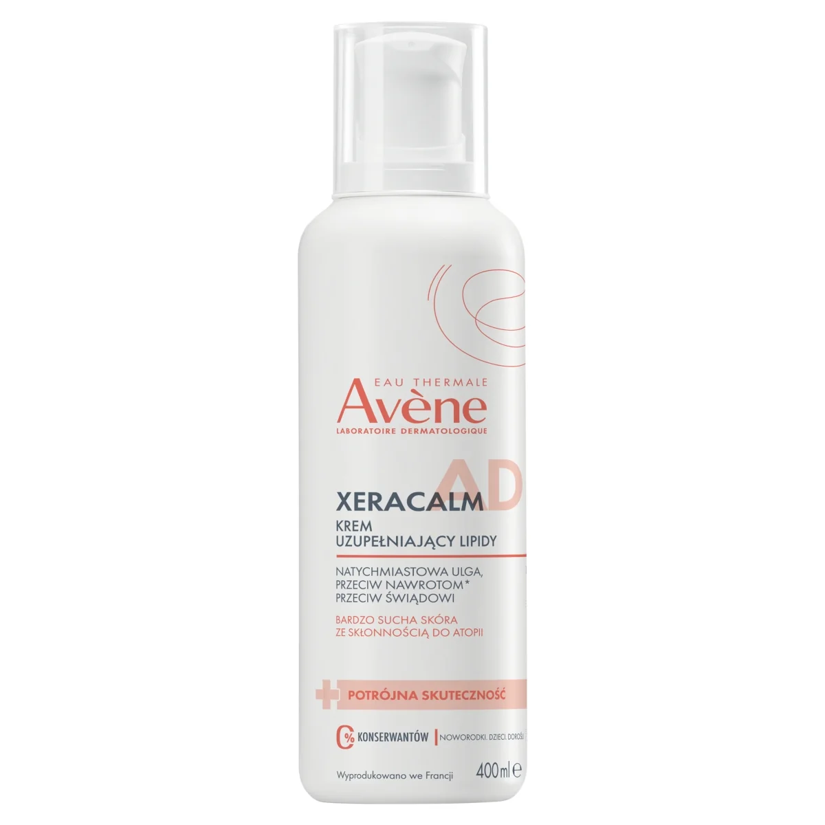 Avène XeraCalm A.D krem uzupełniający lipidy, 400 ml