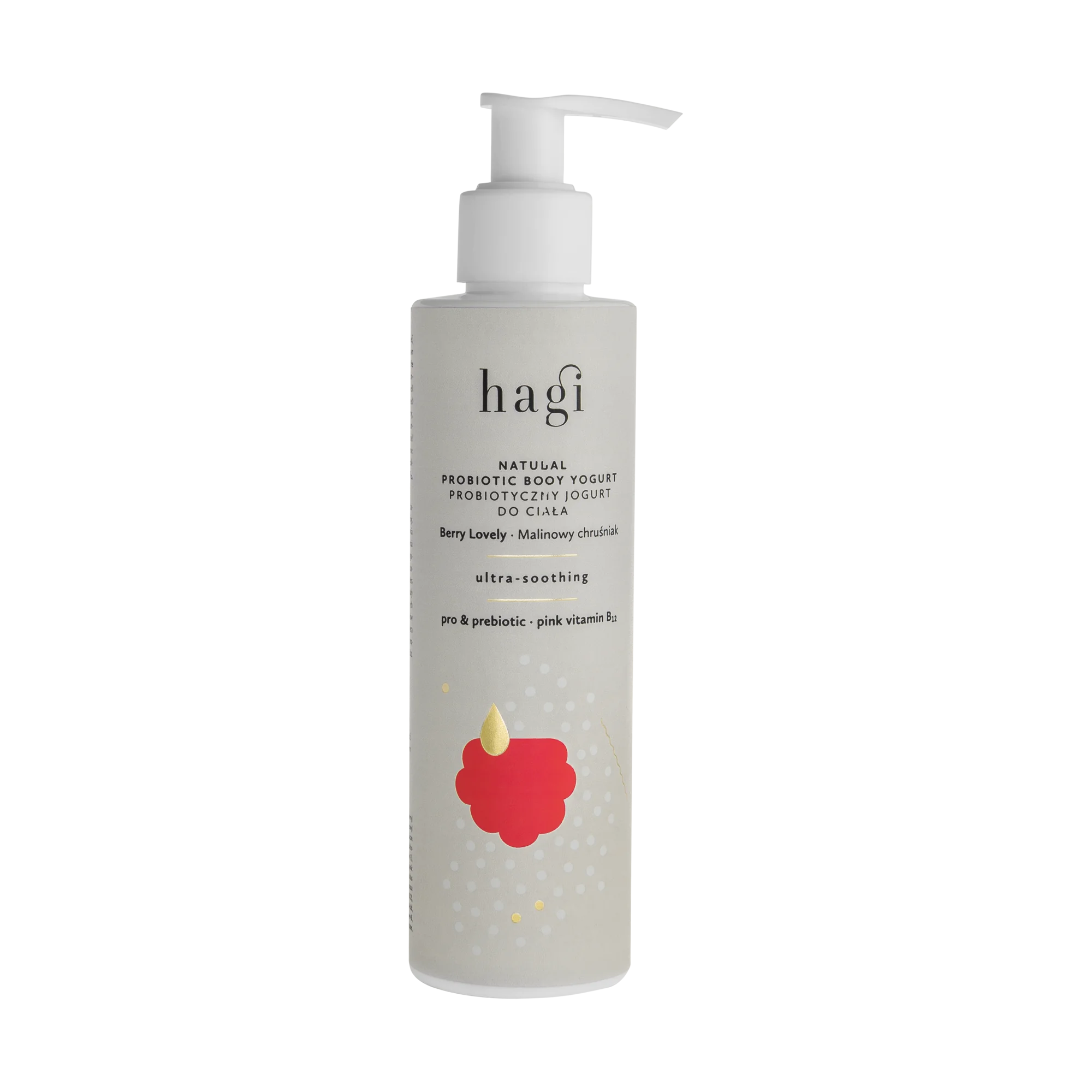 Hagi Malinowy Chruśniak naturalny probiotyczny jogurt do ciała, 200 ml
