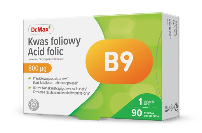 Dr.Max Kwas Foliowy 800 mcg 90 tabletek