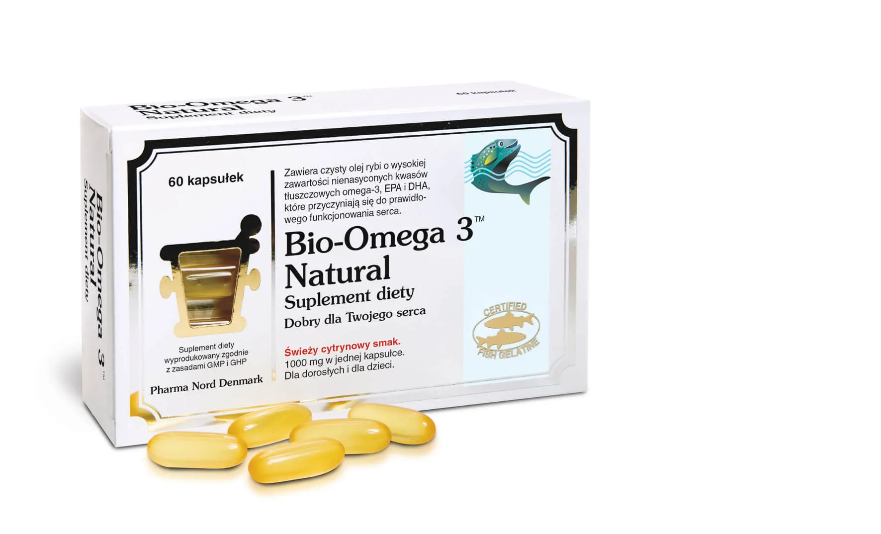 Bio-Omega 3 Natural, suplement diety, 60 kapsułek