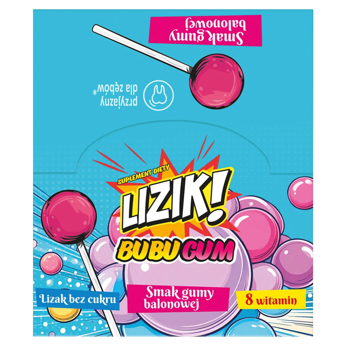 Lizik! Coloszok lizak bez cukru o smaku coca-coli, 30 sztuk