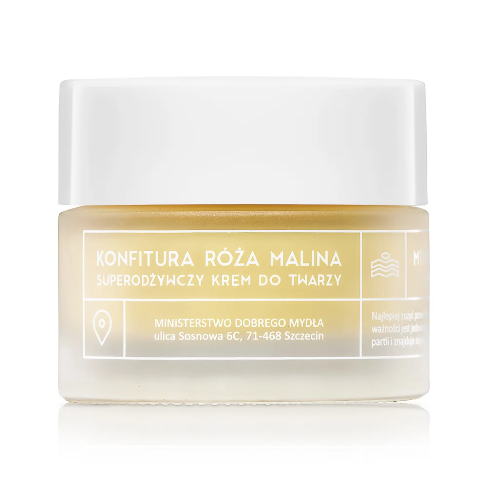 Ministerstwo Dobrego Mydła nawilżająco-wygładzający krem do twarzy Róża-Malina, 50 ml