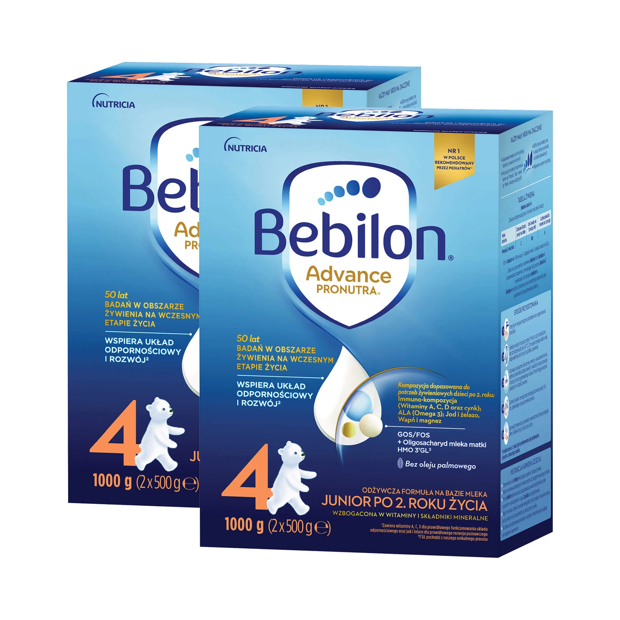 Bebilon 4 Advance Pronutra Junior mleko modyfikowane po 2. roku życia,  2 x 1000 g