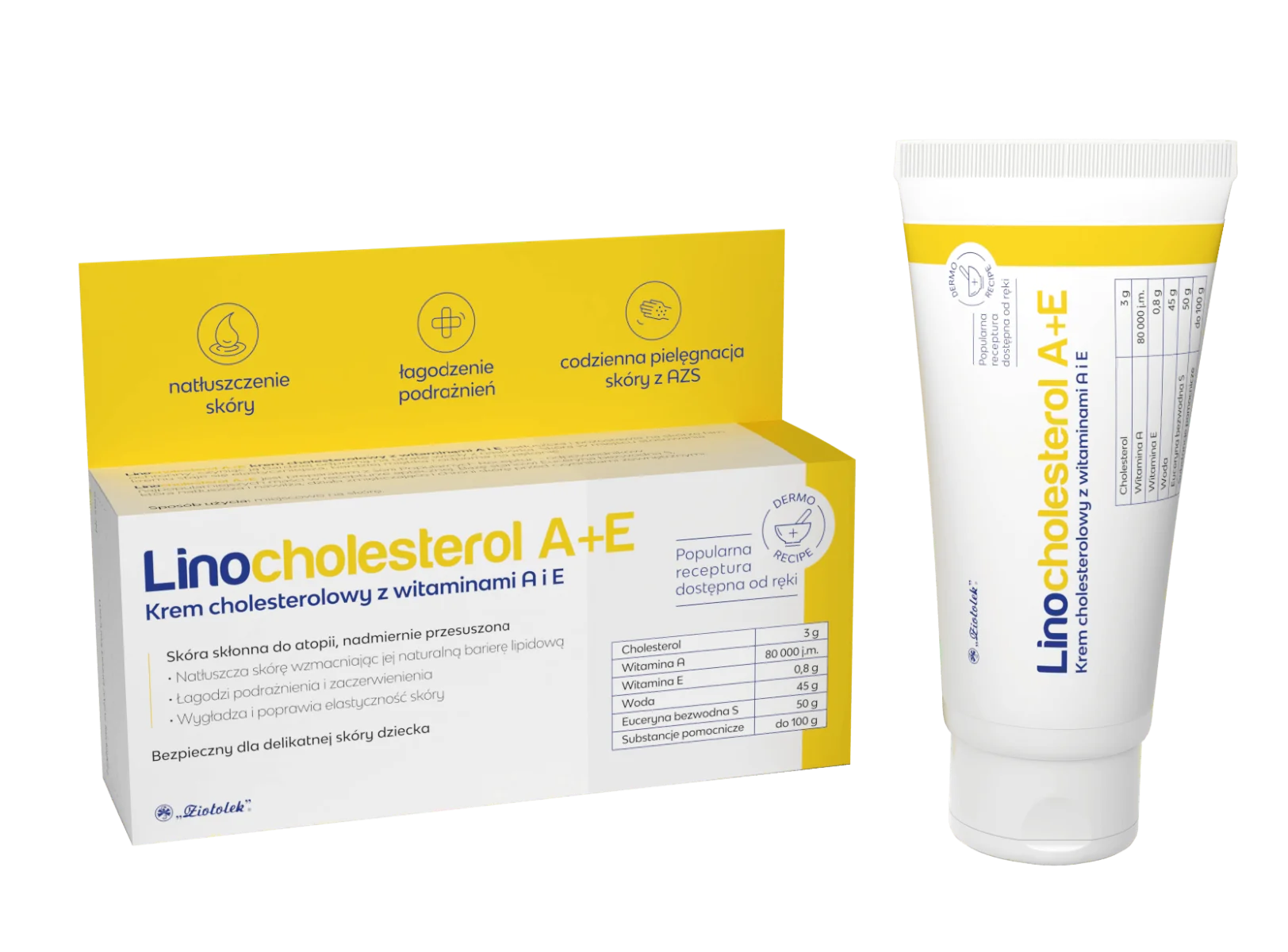 Linocholesterol A+E krem cholesterolowy z witaminami A i E, 50 g