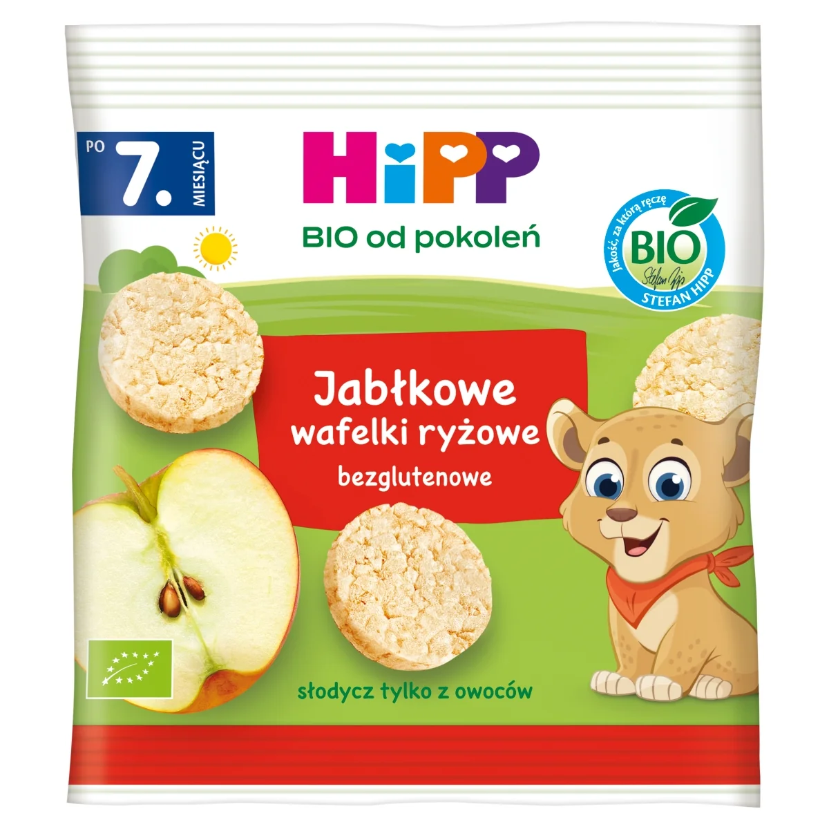HiPP BIO od pokoleń jabłkowe wafelki ryżowe, 30 g