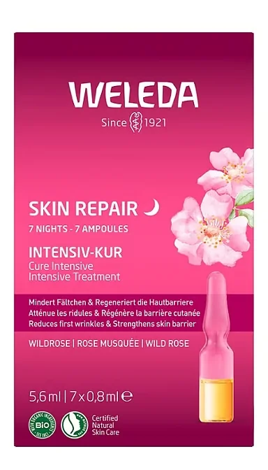 Weleda Skin Repair Intensywna kuracja z dziką różą, 7 x 0,8 ml