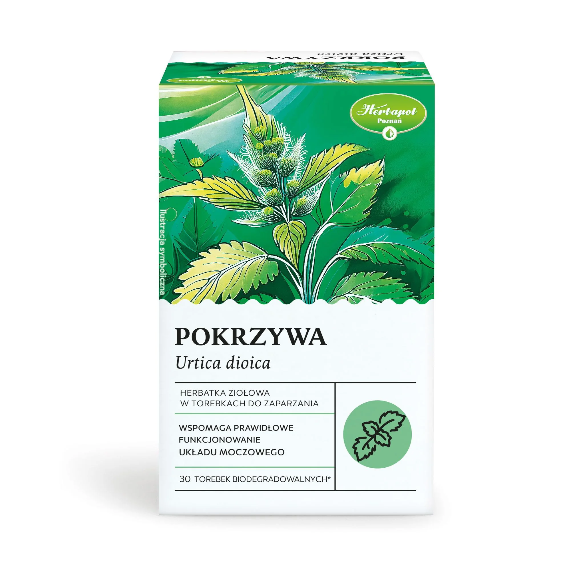 Herbapol Poznań Pokrzywa herbata, 30 torebek. Data ważności: 31.10.2026