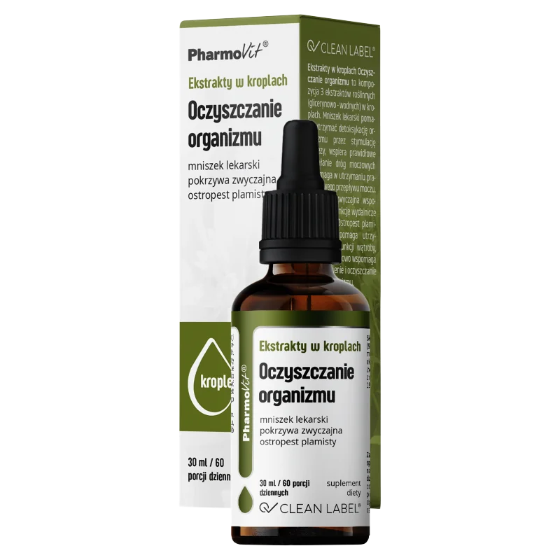Pharmovit Clean label Ekstrakty w kroplach Oczyszczanie organizmu, 30 ml