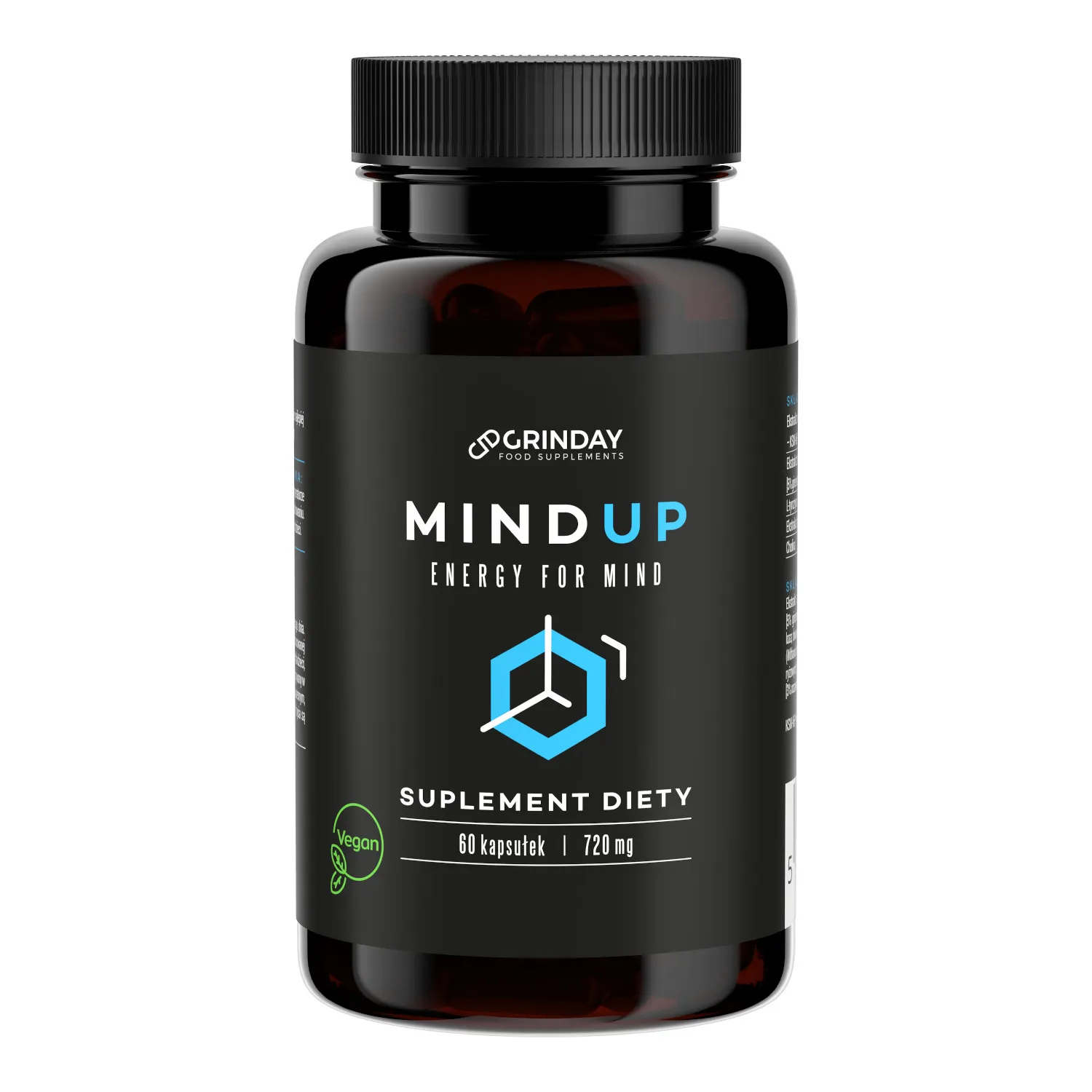Grinday Mind Up, suplement diety, 720 mg, 60 kapsułek