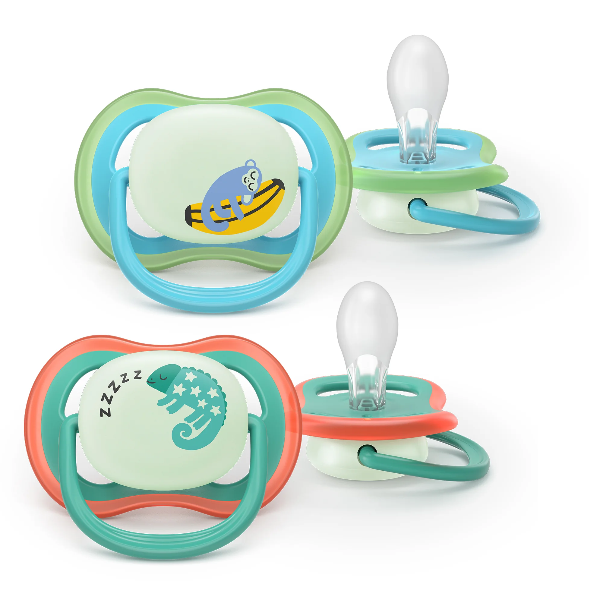 Philips Avent Ultra Air Nighttime świecący w ciemności ortodontyczny smoczek uspokajający 6-18 m, 2 sztuki