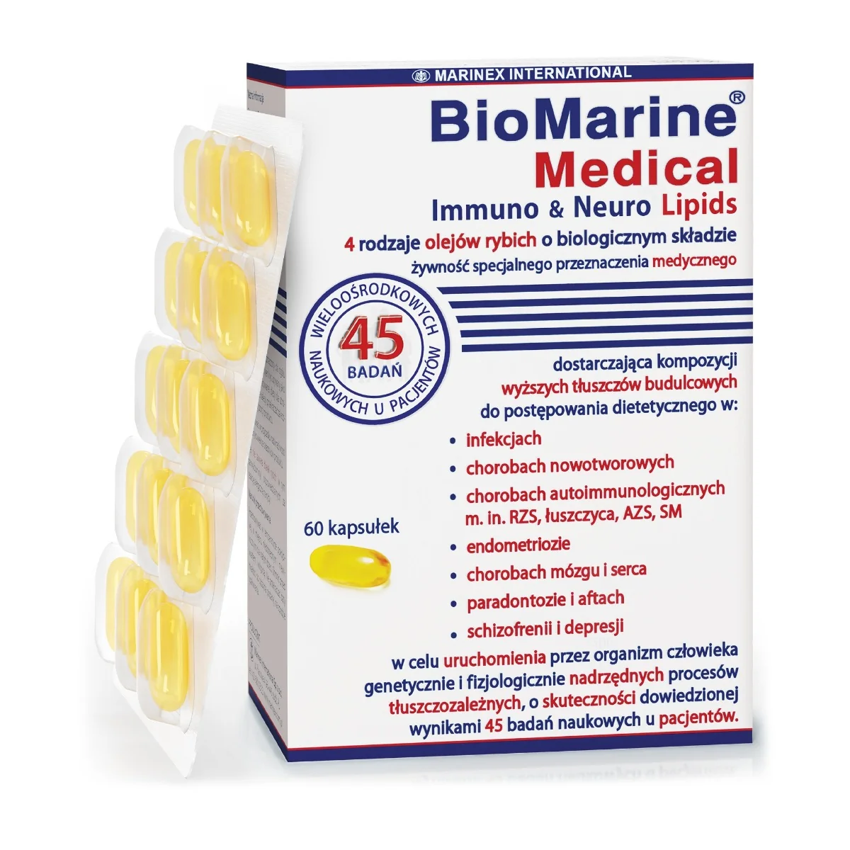 Biomarine Medical Immuno & Neuro Lipids 60 kapsułek