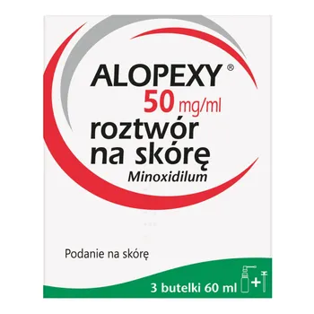 Alopexy, 50 mg/ml, roztwór na skórę, 3 butelki po 60 ml 