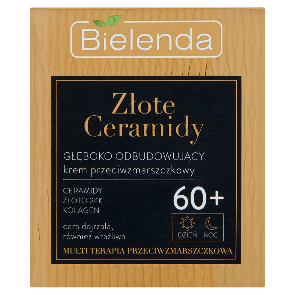 Bielenda Złote Ceramidy 60+ krem do twarzy na dzień i noc głęboko odbudowujący, 50 ml