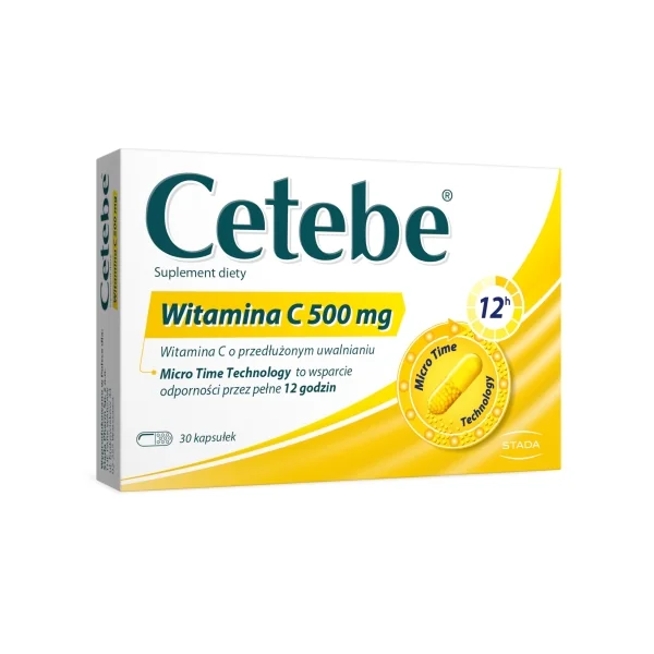 Cetebe Witamina C 500 mg 30 kapsułek