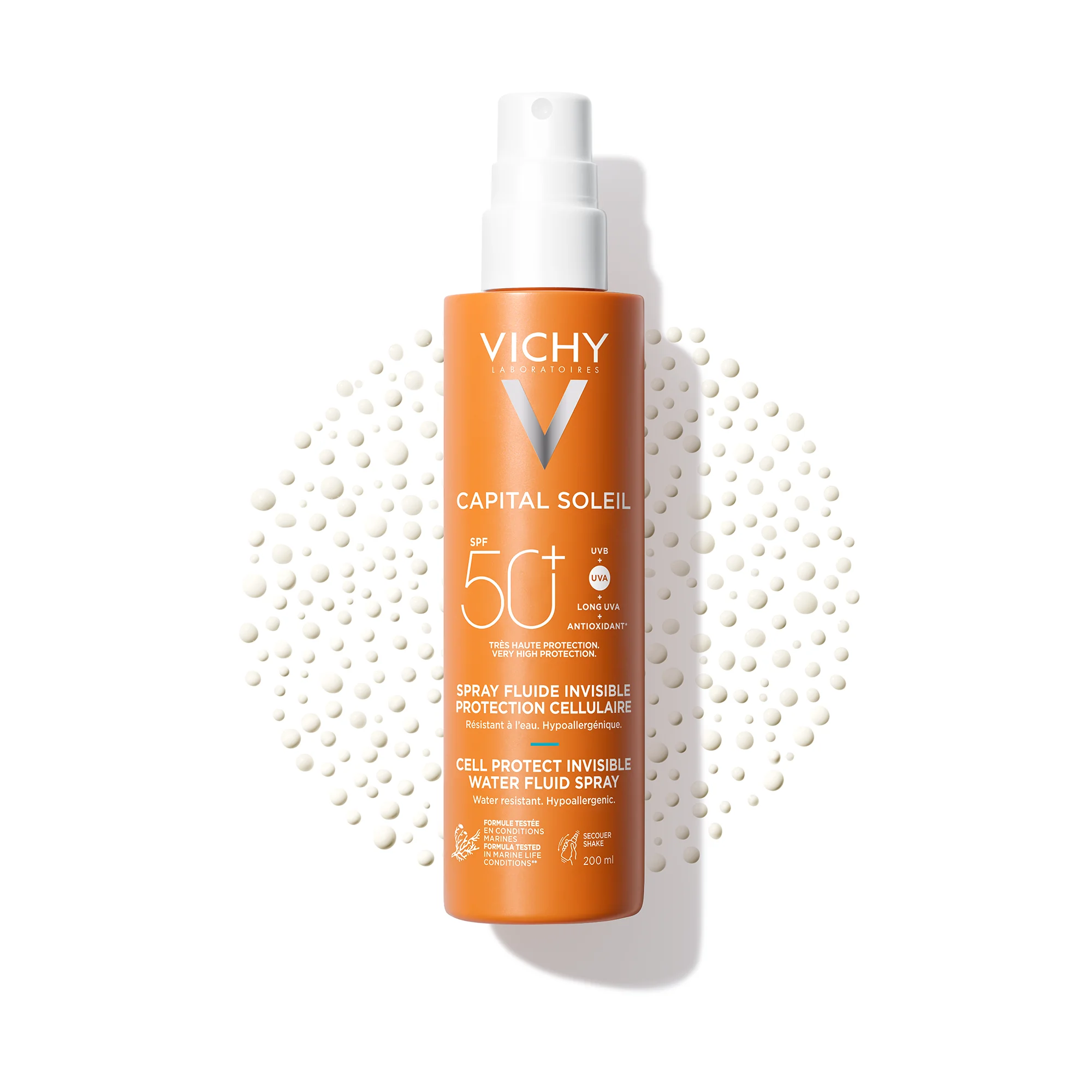 Vichy Capital Soleil Cell Protect UV spray ochronny do ciała SPF 50+, 200 ml