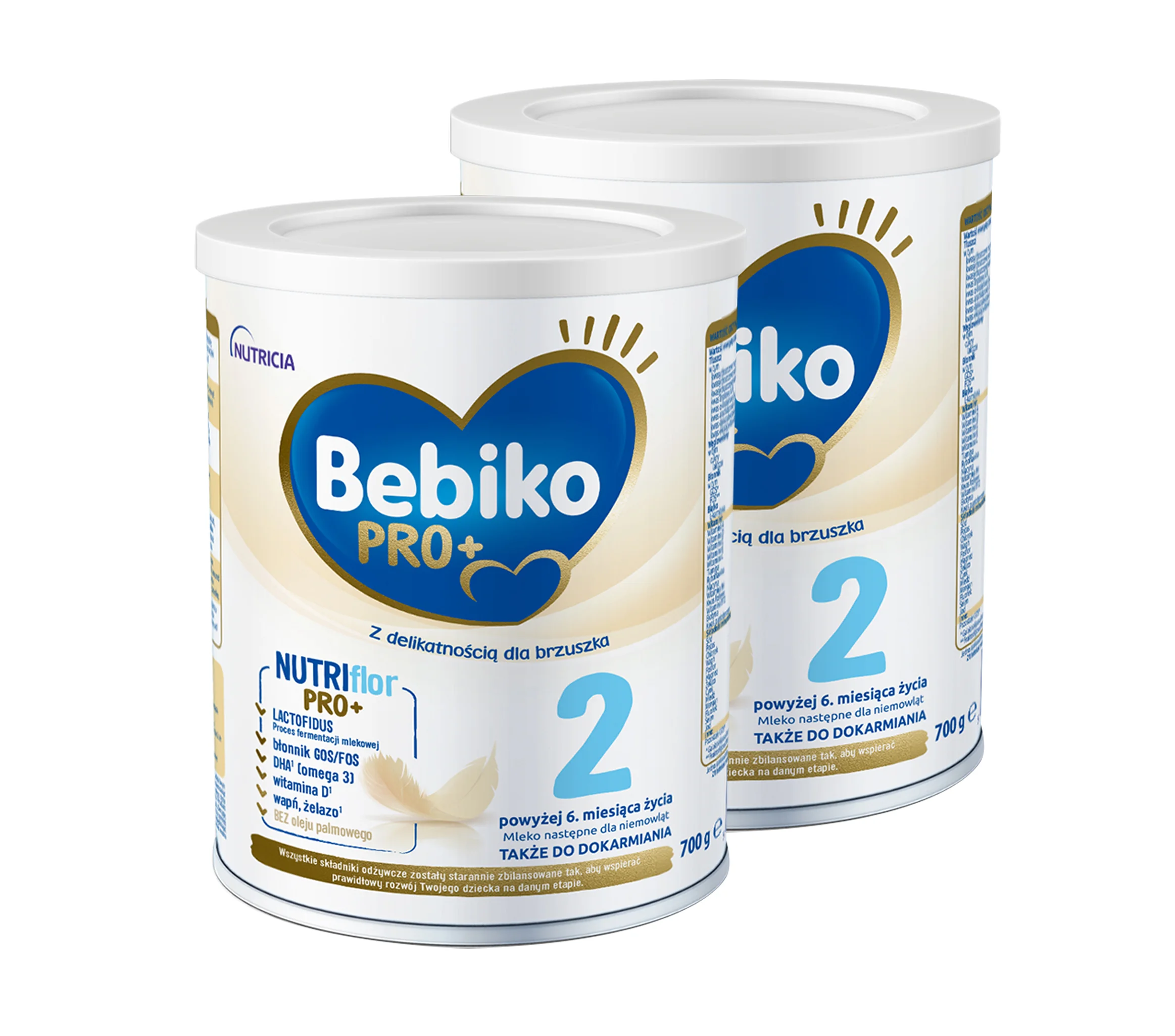 Bebiko Pro+ 2 mleko następne dla dzieci powyżej 6 miesiąca, 2 x  700 g