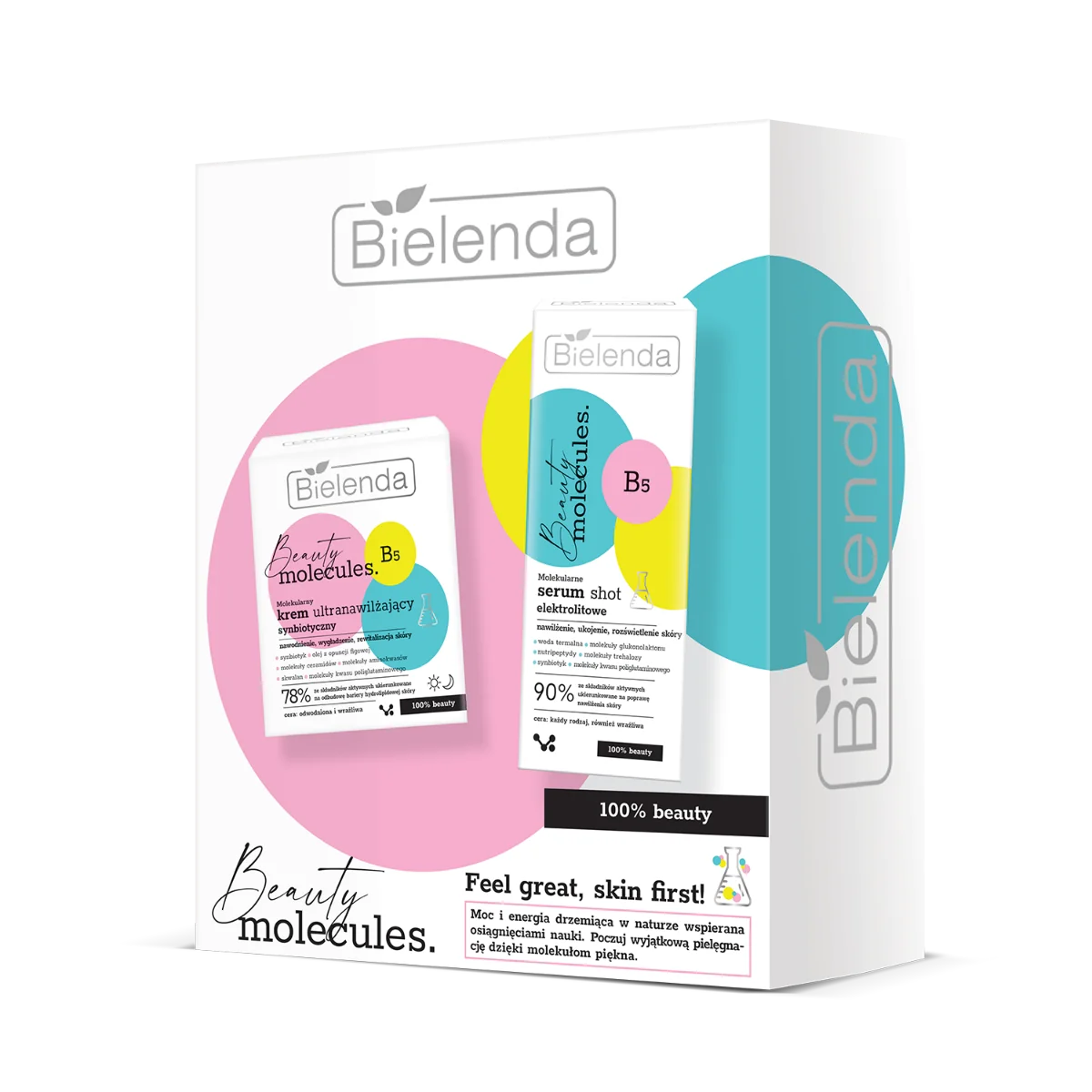 Bielenda Zestaw Beauty Molequles, krem, 50ml + serum, 30ml