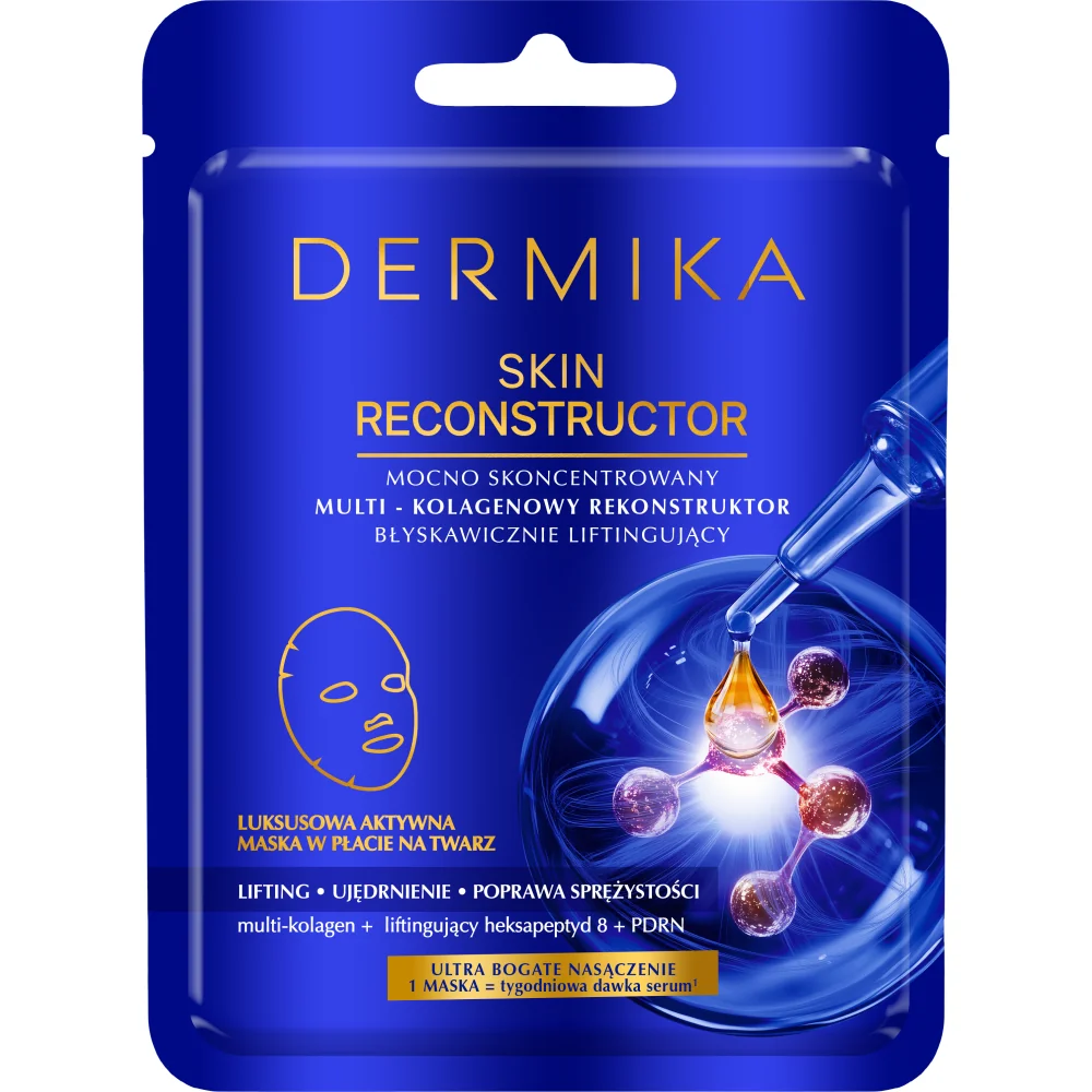 Dermika Skin Reconstructor maska w płacie multi-kolagenowy rekonstruktor błyskawicznie liftingujący, 1 sztuka