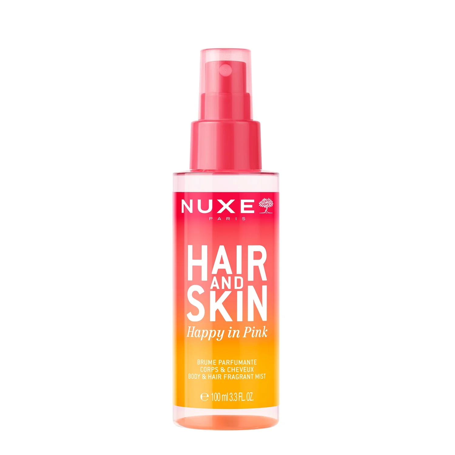 Nuxe Hair & Skin nawilżająca mgiełka do ciała i włosów Happy in Pink, 100 ml