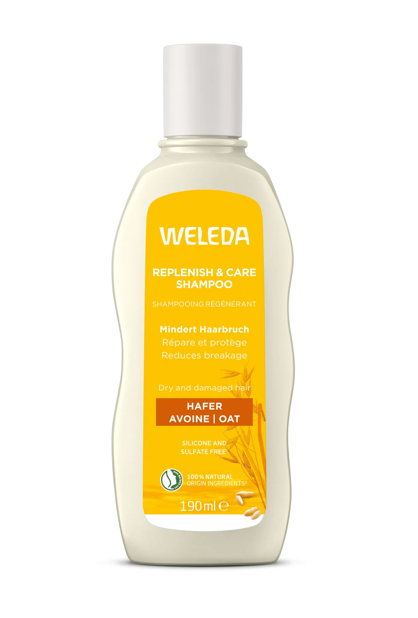 Weleda regenerujący szampon z owsem do włosów suchych i zniszczonych, 190 ml