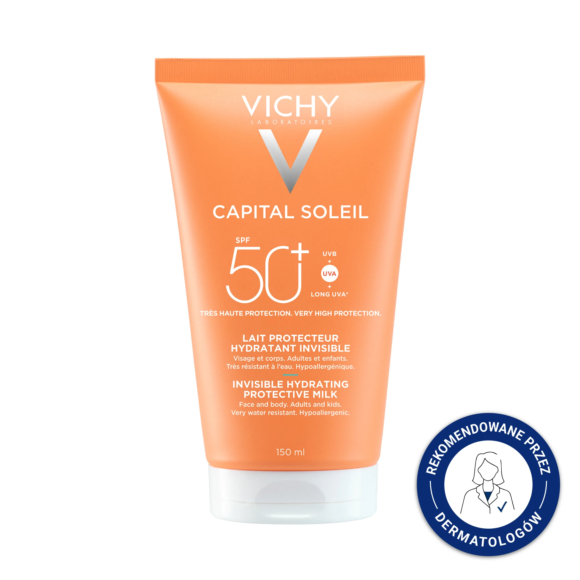 Vichy Capital Soleil nawilżające mleczko ochronne do ciała SPF 50, 150 ml
