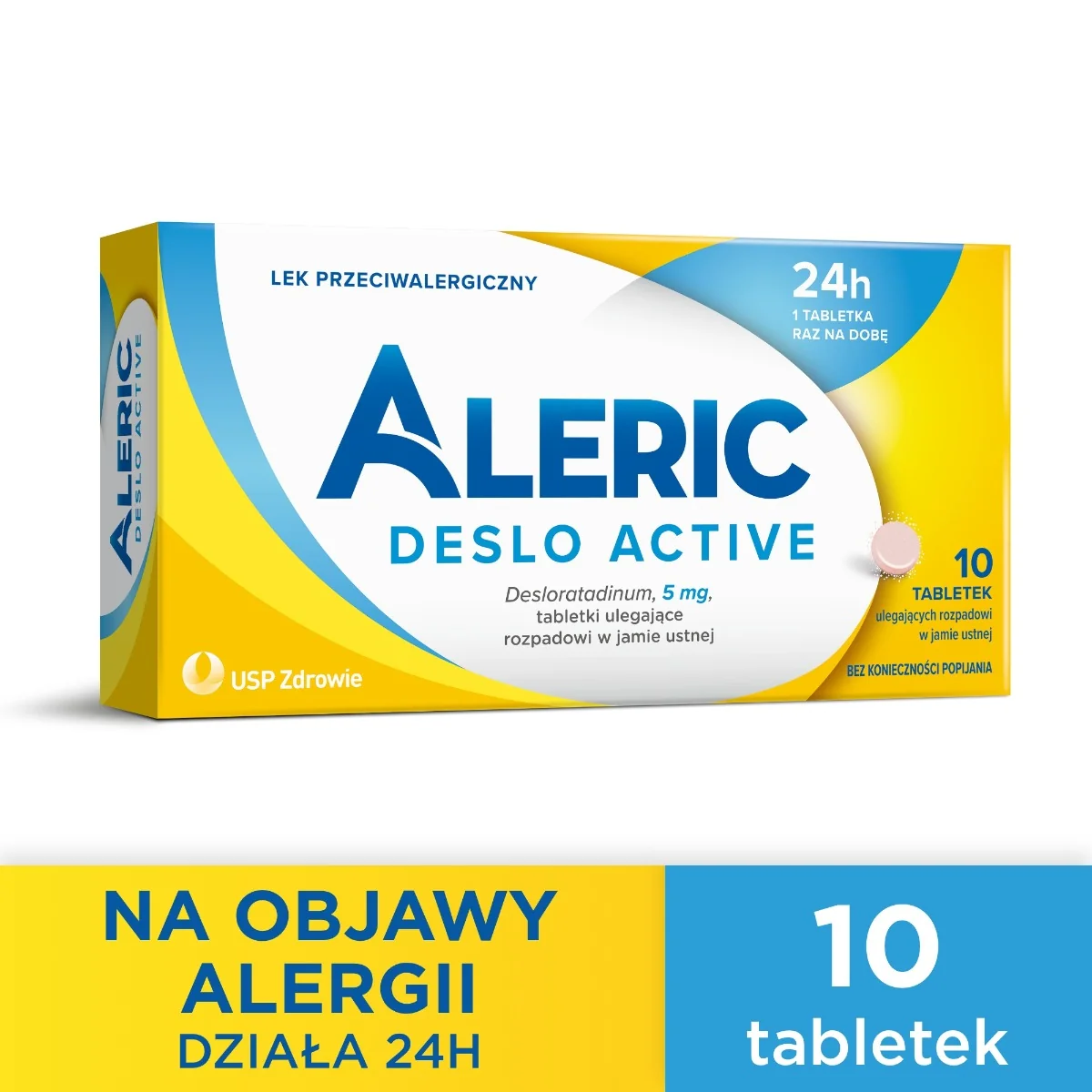 Aleric Deslo Active 5 mg 10 tabletek ulegających rozpuszczeniu w jamie ustnej