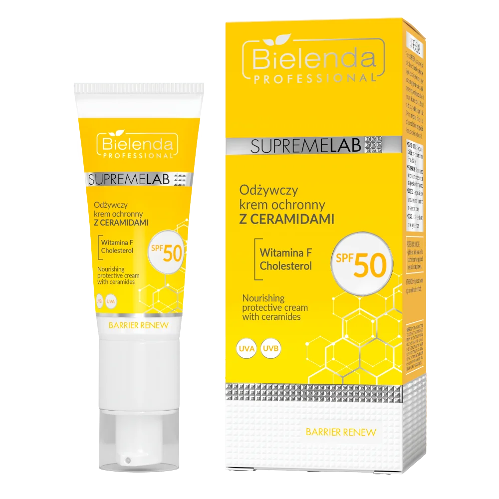 Bielenda Professional SupremeLab odżywczy krem ochronny z ceramidami SPF 50, 40 ml