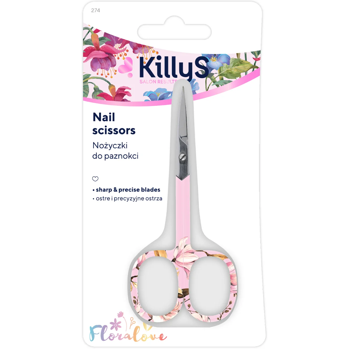 Killys Salon Results nożyczki do paznokci Floralove, 1 szt.