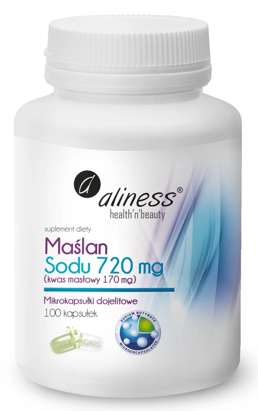 Aliness® Maślan Sodu 720 mg 100 kapsułek vege