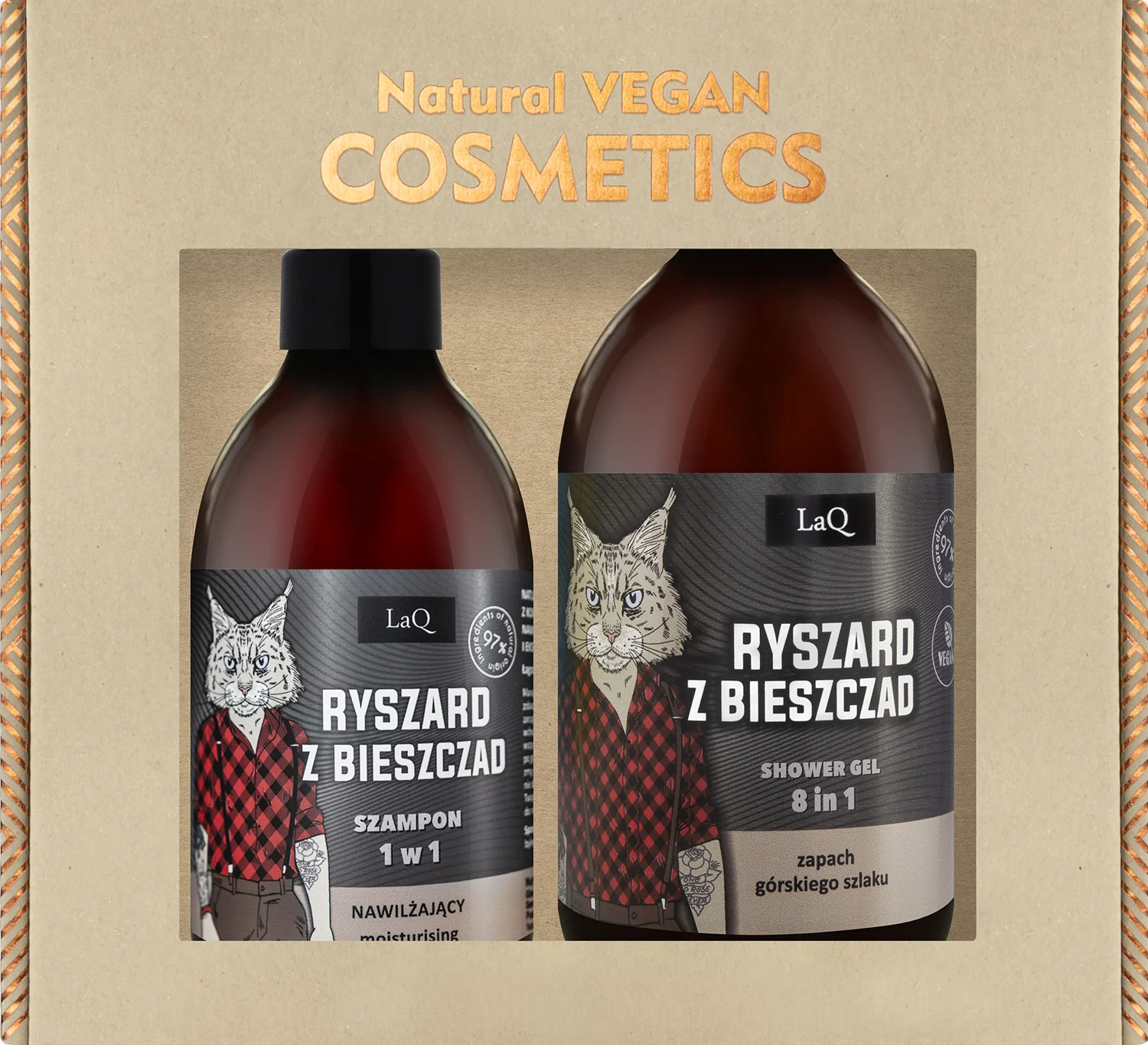 LaQ Zestaw Ryszard z Bieszczad żel, 500 ml + szampon, 300 ml