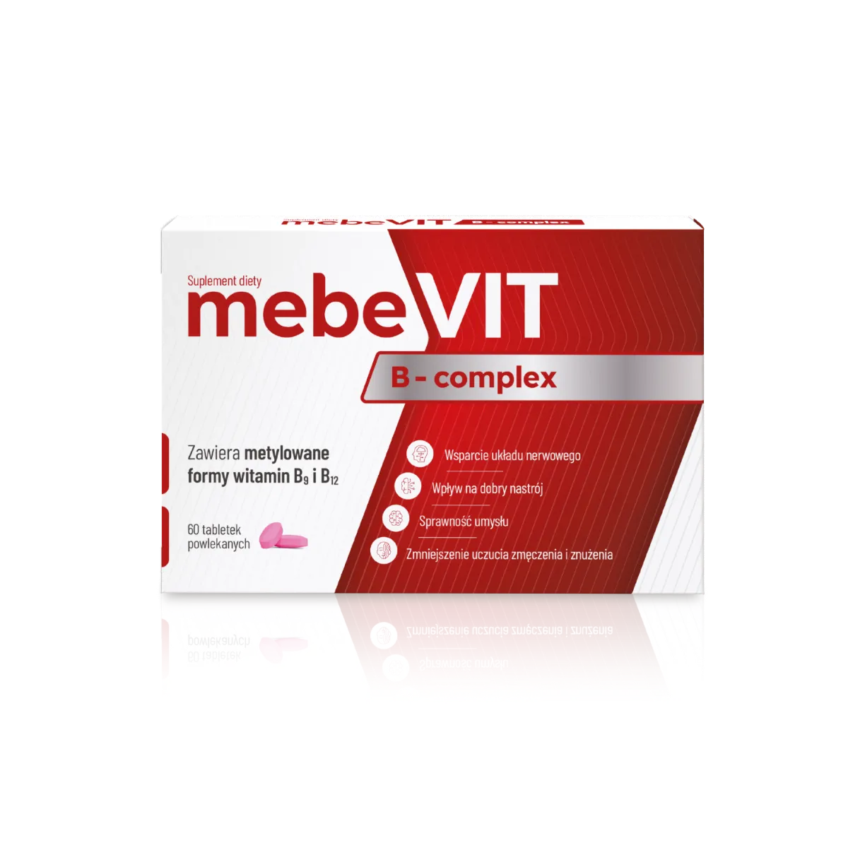 MebeVit B-complex, suplement diety, 60 tabletek powlekanych