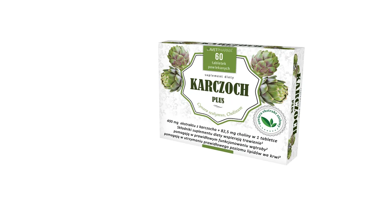 Karczoch Plus, suplement diety, 60 tabletek powlekanych