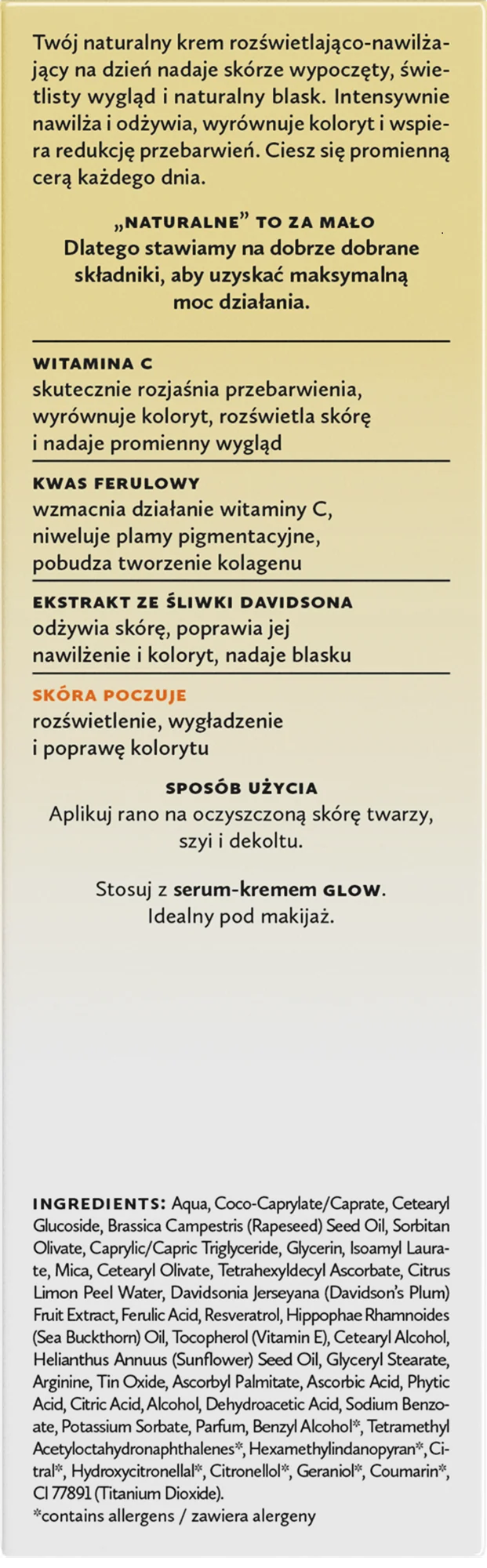 Hagi Glow krem rozświetlająco-nawilżający na dzień, 50 ml