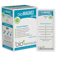 Biofarmacja bioMAGNEZ 500 naturalny magnez do picia 500 mg, 20 saszetek