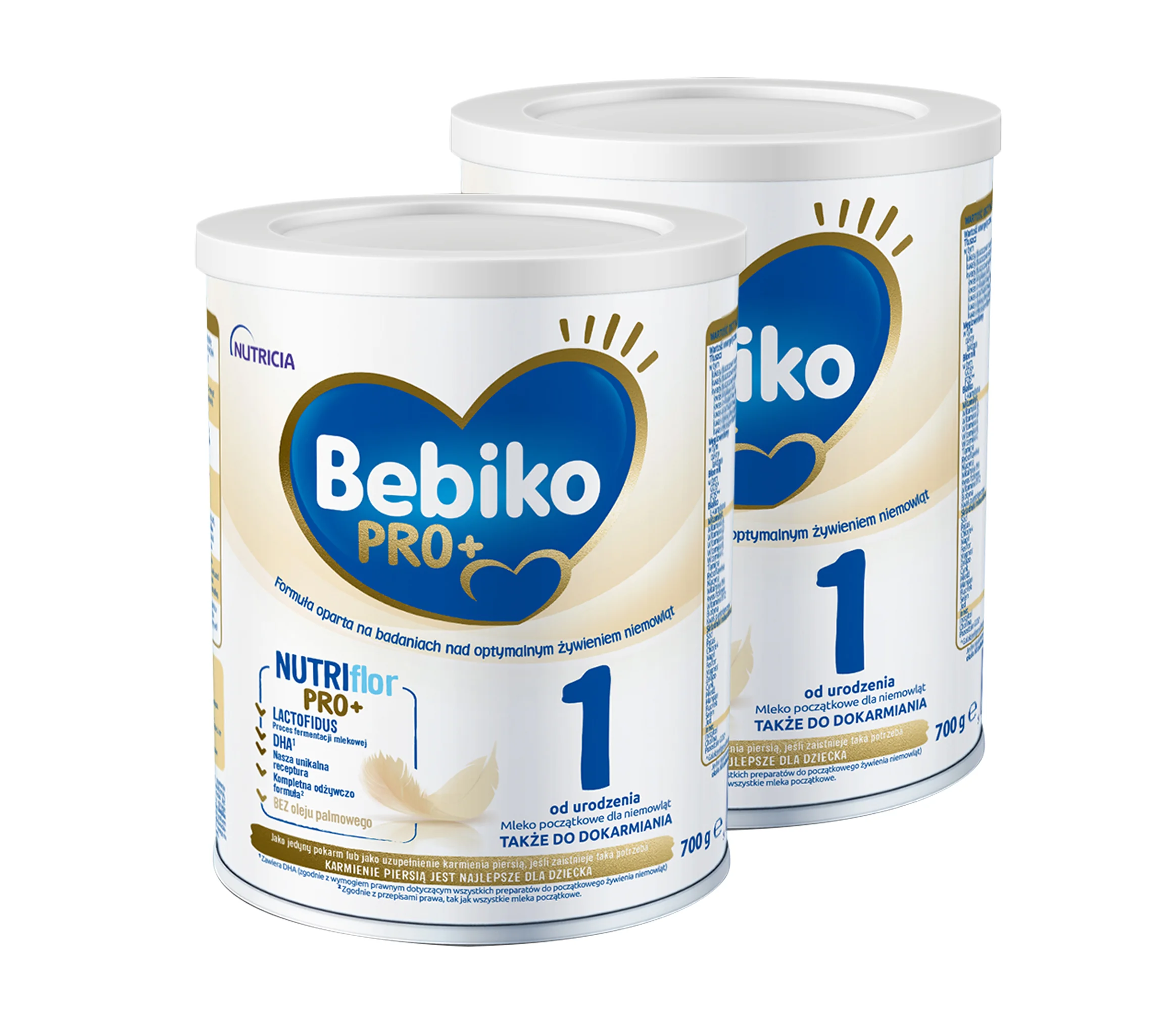 Bebiko Pro+ 1 Mleko początkowe dla niemowląt od urodzenia,  2 x 700 g