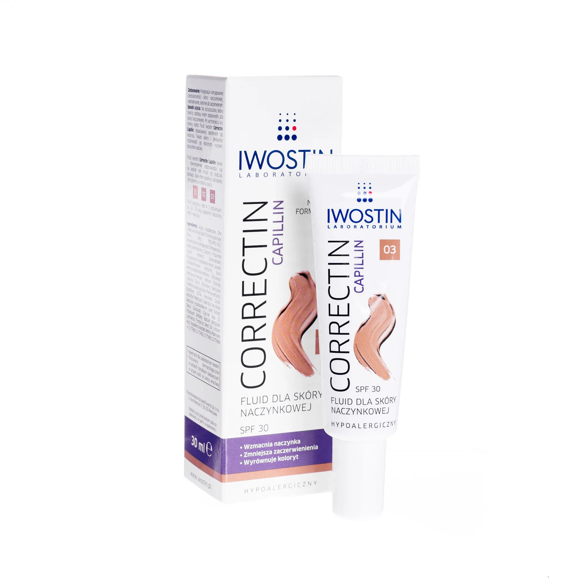 Iwostin Correctin Capillin fluid dla skóry naczynkowej 03 / SPF 30 / 30 ml
