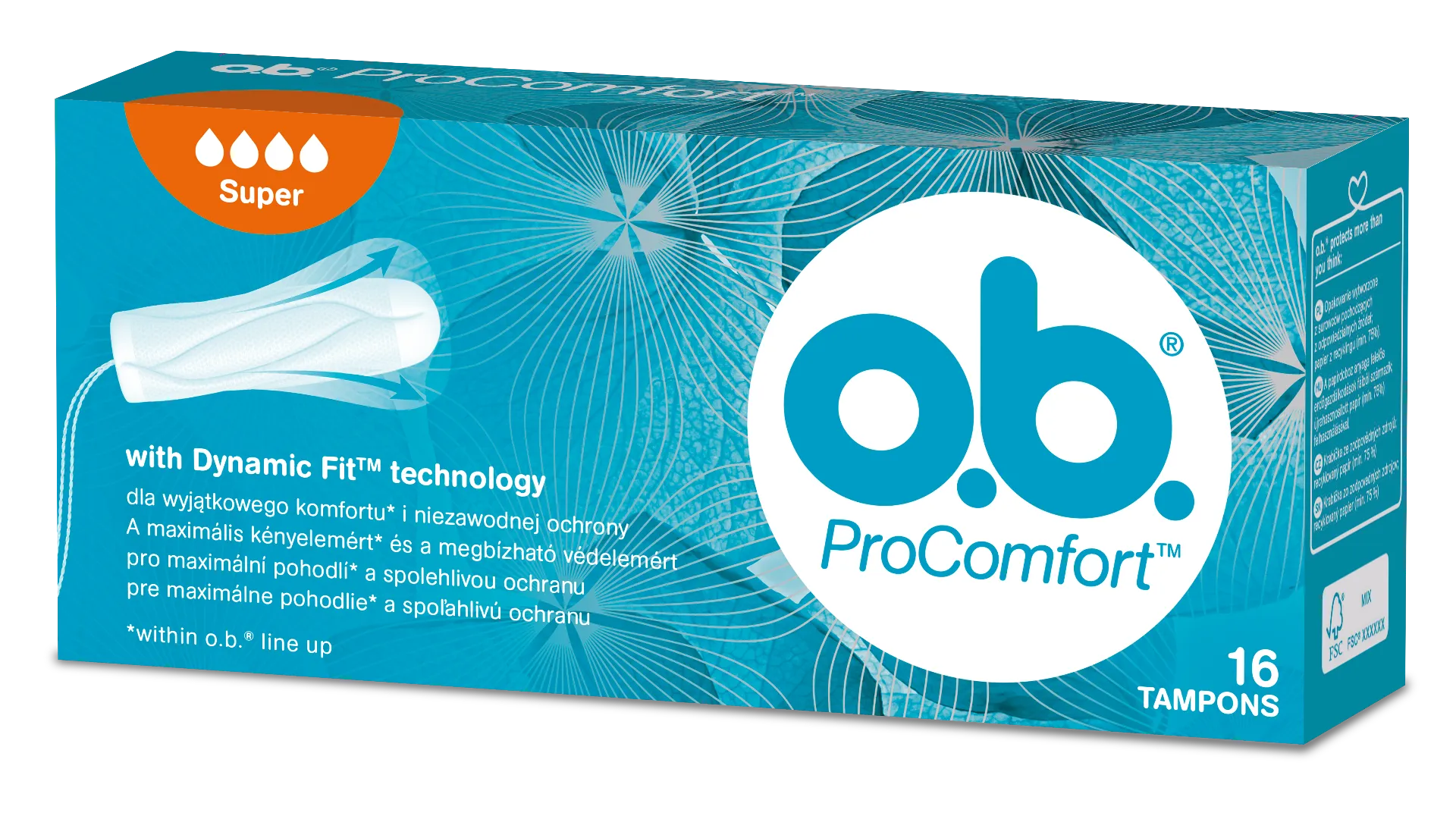 OB ProComfort Super, tampony higieniczne, 16 sztuk