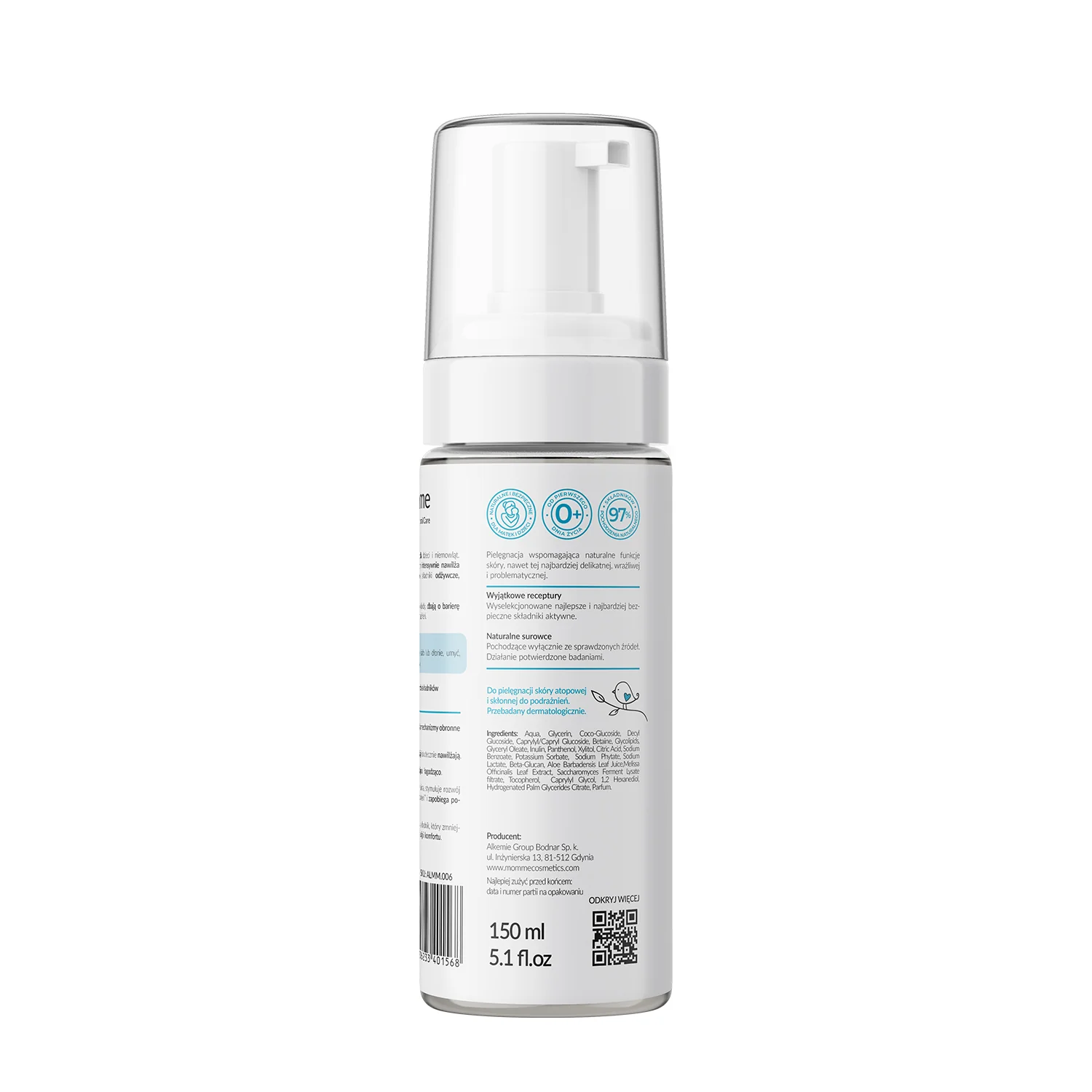 Momme Puszysta pianka do mycia ciała 150 ml