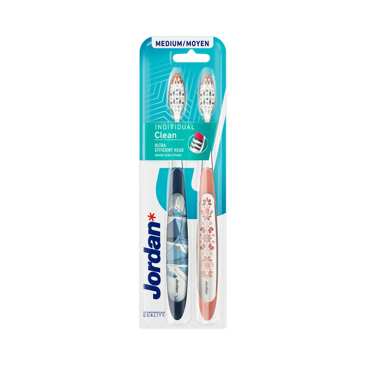 Jordan Individual Clean Medium szczoteczka do zębów średnia, 2 szt.