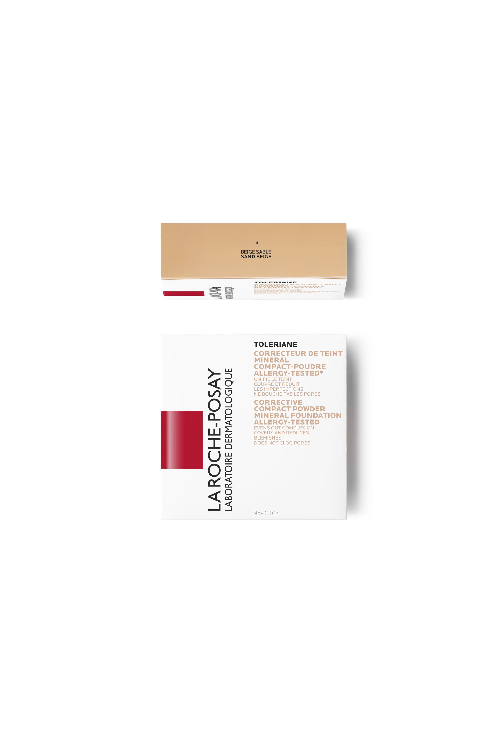 La Roche-Posay Toleriane Teint, puder mineralny w kamieniu SPF 25, nr 13, piaskowy beż, 9,5 g 