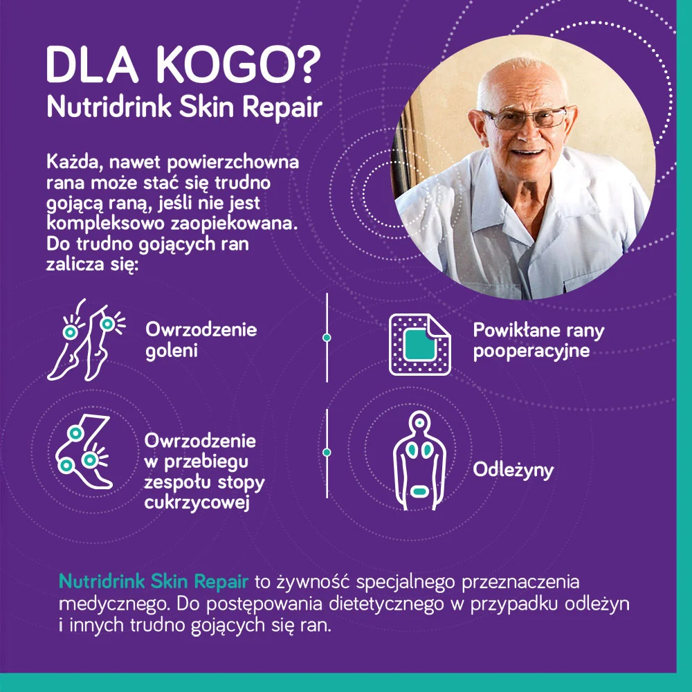 Nutridrink Skin Repair płyn o smaku czekoladowym, 4 x 200 ml