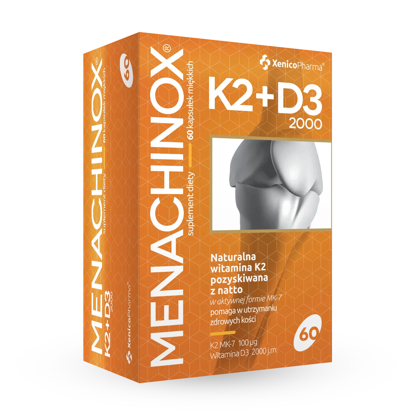 Menachinox K2+D3, suplement diety, kapsułka miękka, 60 sztuk